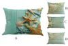 Mediterranean wind seaside linen pillow Case Cotton Linen Throw Cushion Decorative Cover Home SofaDecor Hand Painted 4265187733