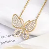 Pendentif Colliers Doux Romantique Style Charme Tempérament Design Zircon Papillon Filles Collier Simple Mode Insecte Clavicule Chaîne