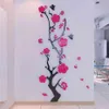 Erik Çiçek 3D Akrilik Ayna Duvar Etiketleri Oda Yatak Odası Diy sanat duvar dekor oturma odası girişi arka plan duvar dekorasyonu 2107051763