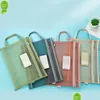 Storage Baskets 1Pcs Mesh Zipper A4 Stationery Organizer Bag Book File Folders Pencil Case Bags Cosmetic Makeup Drop Delivery Home G Dh5Mm
