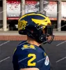 2024 Rose Bowl Patch Michigan Wolverines Maglia da calcio 17 Braiden McGregor 78 Kenneth Grant Kris Jenkins James Turner Michigan Maglie personalizzate cucite Mens Youth