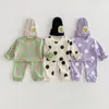 Giyim Setleri Milancel 2024 Bebek Giysileri Toddler Boys Track Suit Bebek Polk Dot Bluz ve Pantolon Kızlar Hoodie Set