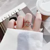 Band Rings New Fashion Crystal Zircon Rings Sweet Flower Leaf Butterfly Adjustable Open Rings Female Wedding Engagement Jewelry GiftL240105