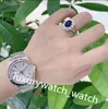 2024 WATTSES CLASSION WATKES 34MM 144200 Diamond Watch Automatic Sapphire Glass Silver Stafless Steel Bracelet Worstwatch Original Box Original