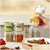 Herb Spice Tools Metering Salt Shaker Control Push Type Dispenser Can Seasoning Bottle Quantitative Sugar Container Kitchen Access Dhcio