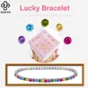 Rinntin 925 Sterling Silver Tennis Bracelet for Women m MultiColors Cubic Zirconia Luxury Chain Jewelry Gift SB139 240105