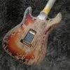 Hot Sprzedaj dobrą jakość ciężkiej relikwii gitarę elektryczną SRV, 3TS Sunset, Olch Body, Maple Secion, SSS Pickup, można dostosować