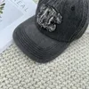 24SS Paris Heavy Made Mamen Women Broken Vintage Denim Baseball Caps High Street Regultable Europe Europe Hats 0106