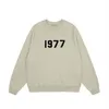 ESS Fall and Winter Models 1977 Padded Hooded Sweatshirt Men's American Loose Hoodie Couple FOG Eighth Season Flocking Letter Pullover