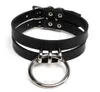 100 ręcznie wykonanych w klatkach choker prawdziwy skórzany kołnierz bdsm orund fetysz cosplay cosplay Choker Naszyjnik 4265704