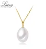 LACKETS REAL FRESCHWATER PEARL PODENT FÖR KVINNOR18K VIT Natural Yellow Gold Jewelry Dotter Birthday Fine Gift5744692