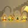 1pc Noel dekorasyon parlayan gece ışığı, kolye mum tutucu pencere süsleri, masaüstü dekoratif ışık