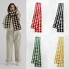 Scarves Women Early Spring Magic Rhombus Soft Wool Geometric Pattern Knitted Scarf