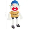 60 cm gigante Feebee Jeffy Puppet peluche cappello gioco giocattolo ragazzo ragazza cartone animato burattino a mano peluche bambola talk show puntelli del partito regalo di Natale 240105