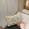 Sac de soirée en strass creux, boîte élégante, pochette, sacs à main pour femmes, pour fête, bal, mariage, 240106