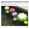 Fleurs décoratives 8pcs Fleur de lotus flottants artificiels Lotus Floating Lotus Decor