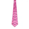 Båge slipsar akryl spegel män glänsande slips mode smycken rosa mager diamant pläd geometrisk smal bling259z