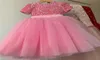 Abito da sposa per ragazze per bambini 3 8 anni Paillettes pizzo tulle principessa tutu bambini elegante festa da sera formale comunione abito da ballo 26268758