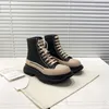 Bottes de créateurs bien connues, chaussures de sport montantes, bottes lisses, lacets en toile décontractés, tendance de la mode, nouveau couple 2024