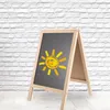 Board Chalkboard Chalk Kids Sign Signs Easel Writing Stand Whiteboard Erasable Standing Food White Wedding Table Message Student 240105