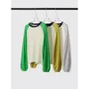 Women's Sweaters Spring Fine Wool Color Sleeve Round Neck Raglan Long Loose Knit Top