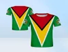 Guyana Unisex joven estudiante niño personalizado nombre número camiseta Bandera nacional personalidad tendencia parejas salvajes camiseta casual vestir3305961