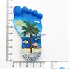 Magneti per il frigo Adesivi magnetici Maldive Turismo marino Commemorativo Artigianato decorativo Tartaruga dipinta in resina Frigorifero magnetico Goccia D Dhnvq