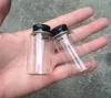 275014mm 15 ml små transparenta glasflaskor med skruv svart aluminium cap glasburkar tomma injektionsflaskor container 100pcs3402339