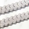 Hiphop Cuban Link Chains 925 Sterling Silver Custom Clasp 20mm 4 Row Iced VVS Moisanite Cuban Link chaîne