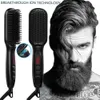 Heating Straightening Comb Hair Straightener Brush Men Quick Beard Straightener Brush Beard Comb Styling Iron Smoothing Comb 240105