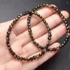 Link Bracelets Natural Golden Obsidian Cube Bracelet Wholesale Design Stretch Polychrome Handmade Beads Healing Women Jewelry Gift 1pcs