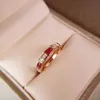 Bvlgaerri Band Designer Rings Baojia Snake Bone Designer Ring 925 Sterling Silver Plated 18k Gold Natural White Fritillaria Red Agate Diamond