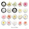 Decorative Flowers 72Pcs / Pack Artificial Silk Bulk Rose Combo Set DIY Flower Number Wall Wedding Decor Fake Accessories