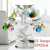 Cristal bpple árvore ornamento fengshui vidro artesanato estatuetas de decoração para casa ano natal presentes lembranças decoração ornamentos 201130263b