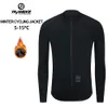 Ykywbike Winter Jacket Thermal Fleece Men Cycling Jacket Lång ärm Cykelcykelkläder Black 240105