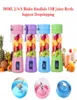 380 ml 6 blad Mini Portable Electric Fruit Juicer USB uppladdningsbar smoothie Maker Blender Machine Sports Bottle Juicing Cup DHL F9821315