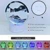 3D Hourglass Table Lamp 7 Color RGB Adjustable Moving Sand Quicksand Flowing Art Picture Deep Sea Sandscape Home Decor Gift 240106