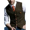 Gilet homme motif à carreaux simple boutonnage coupe ajustée Vintage Gilet décontracté Gilet 240105