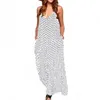 Casual Dresses Dress for Plat Women Women's Summer V-ringning Polka Dot Print ärmlös stor storlek lång