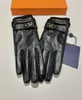 Trendy Winter Leather Gloves Brand Letters Sheepskin Men Mittens Plus Velvet Warm Mitten Touch Screen Gloves Outdoor Cycling Drivi3304709