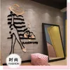 FAI DA TE 3D acrilico non tossico Moda ragazza adesivo da parete negozio di abbigliamento decorazione della parete adesivi decorazioni per la casa T200111209W