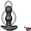 Inflable de silicona Anal Butt Plug 10 modos Anus Beads Masaje Vibrador para mujeres Hombres Masturbación Juguetes sexuales Juegos para adultos 240106