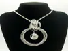 Металлическое ожерелье с застежкой, металлические круглые круги, элегантная длина, 76 см, подходит для 18 мм, пуговицы, ювелирные изделия, цельные женские украшения Dj0022, рождественский подарок4649039