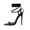 S Summer Brand Women Pointed Footwear Sandals Toe Thin High Heels Female Black Solid Color Lightweight Ladies Shoes Heel Ladie Shoe Sandal olid hoes hoe andal