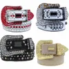 Special Crystal Designer Belt Mens Wide Belt Cowboy Bling Crystal Leather Cinturon Justerbar spännebredd 2023 Classic Skull Lux305T