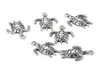 100pcllot 2317 mm Antique Srebrny Ald Turtle Charms Wisiant do biżuterii Making Metal Animal Wiseld do DIY DIY 5411266