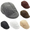 Berretti Berretti berretti retrò unisex Berretto vintage S Boy Cappelli da esterno in lino Marchio Cappello da sole a becco d'anatra Uomo Donna