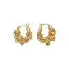 bottegaly venettaly earrings earrings Irregular Fried Dough Twists winding earrings Fashion niche cool ear clip ins brass gold-plated