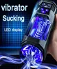 Sex Toy Masseur Automatique Cunt Artificielle Moniteur LCD Fellation Sucer Machine Vibrations Vagin Masturbation Tasse Jouets Adulte Goods1493246