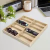 Solglasögon arrangör 12 Slot Decor Glasses Storage Box Display Case for Home Dresser Showcase Desktop Travel 240106